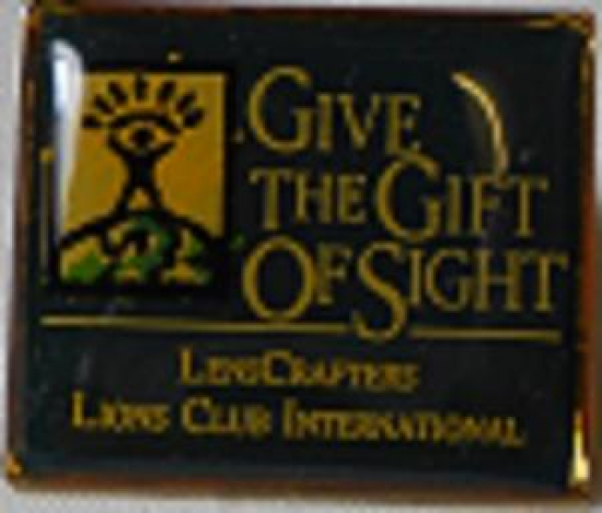LİONS CLUP YAKA ROZET METAL ORJİNAL GIVE THEGIFT OFSIGHT LENSCRAFTERS LIONS CLUP INTERNATIONAL 