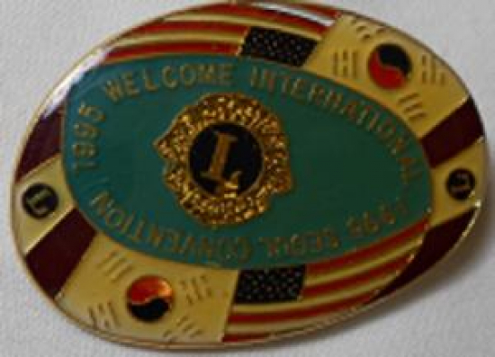 LİONS CLUP YAKA ROZET METAL ORJİNAL WELGOME INTERNATIONAL 1995 SEOUL CONVENTION 