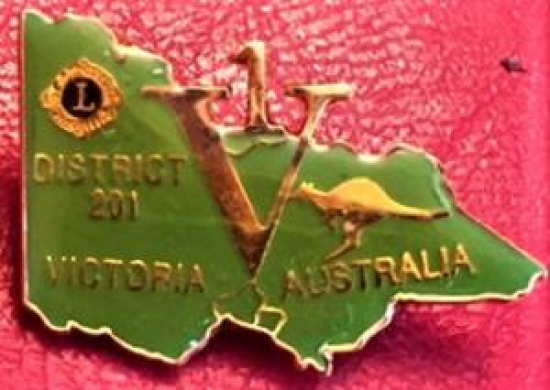 LİONS CLUP YAKA ROZET ORJİNAL DISTRICT 201 VICTORIA AUSTRALIA 