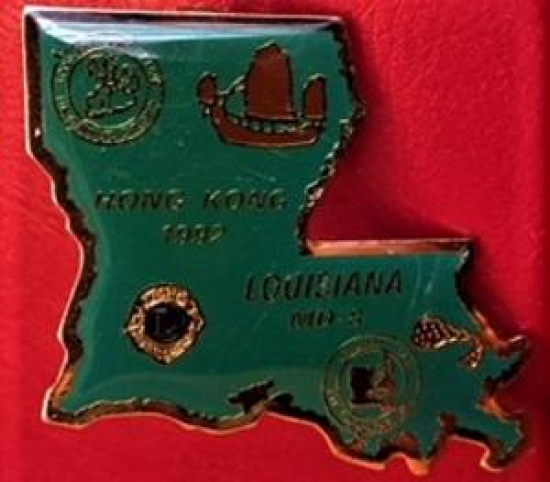 LİONS CLUP YAKA ROZET ORJİNAL HONG KONG 1992 LOUISIANA MD-8 