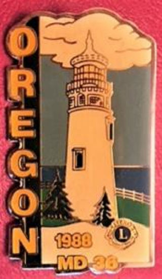 LİONS KÜLÜP RÖZET OREGON 1988 MD 36 