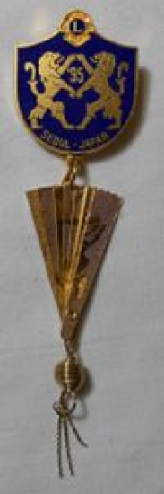 LİONS CLUP YAKA ROZET METAL ORJİNAL 95 SEOUL JAPAN 