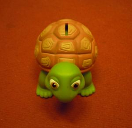 GARANTİ BANKASI BOZUK PARA KAPLUMBAĞA KUMBARA ALT KAPAK YOK 