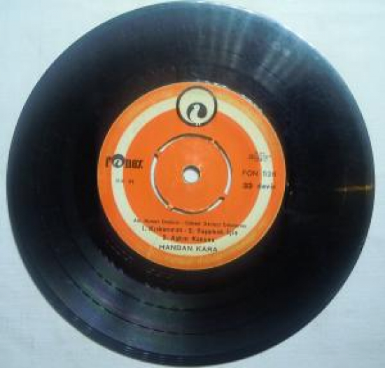 HANDAN KARA MİNİ LP 6 ŞARKI 1.ÖMRÜMCE ADIM ADIM . 2. YARIM KALAN SAADET 3. ADINI ANMIYACAĞİM B. 1 KISKANIRIM 2. YAŞAMAK İÇİN 3. AŞKIN KANUNU 45'LİK YERLİ PLAK 