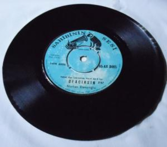 NURHAN DAMCIOĞLU A-YANĞIN VAR B-UFACIKSIN 45 LİK PLAK 