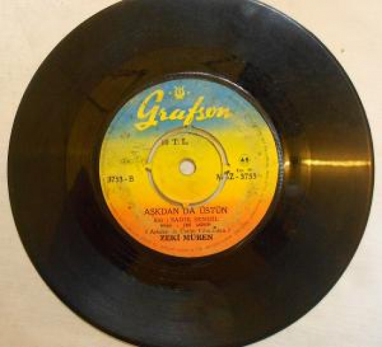 ZEKİ MÜREN 3753 -A ARIM, BALIM, PETEĞİM. AŞKDANDA ÜSTÜN 45LİK YERLİ PLAK 