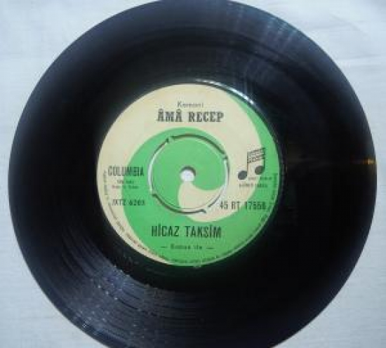 KEMANİ AMA RECEP HİCAZ TAKSİM -KEMAN İLE-, ÇİFTE KİRİŞ İLE RAST TAKSİM 45 LİK YERLİ PLAK 