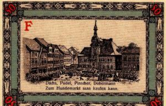 NOTGELD KAĞIT PARA ALMANYA APOLDA KASABASI 50 PFENNİG 1921 