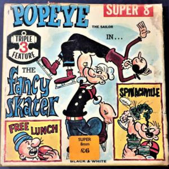 POPEYE SÜPER 8 MM RENKLİ ÇİZGİ FİLM TEMEL REİS VE SAFİNAZ 