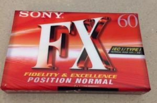 SONY FX 60 FIDELITY & EXCELLENCE POSİTİON NORMAL  60 LIK SES KAYIT BANTI ANBALAJINDA KULLANILMAMIŞ KASET 