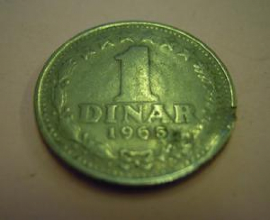1 DINAR 1965 SOCİJALİSTİÇKA FEDERATİVNA REPUBLİKA JUGOSLAVİJA 