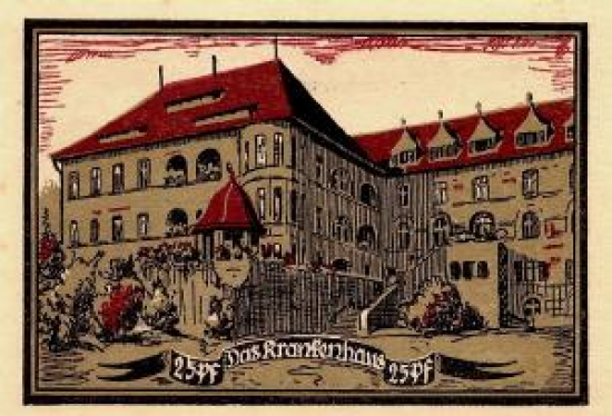 ALMAN NOTGELD KAIT PARA ALMANYA TÜRİNGEN KASABASI 25 PFENNİG 31.07.1921 