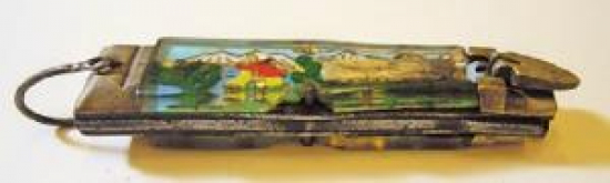 İRAN ZENCAN DIŞI POLİ BASKILI DIŞ KAB YARIM SUSTALI YAN ÇIKMA ÇAKI STAINLESS 