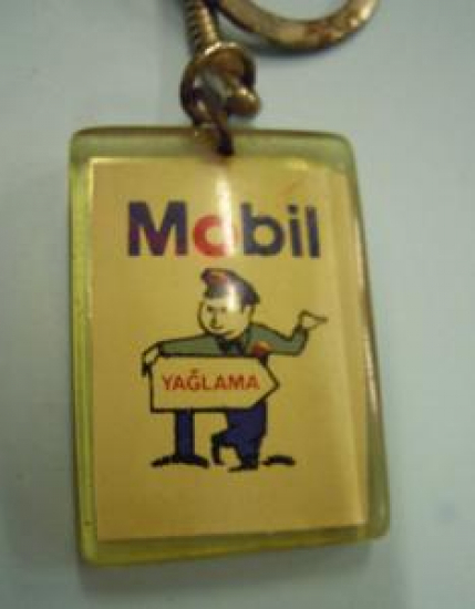 MOBİL BENZİN İSTASYON SELAHİDDİN ERENTÜRK LEVENT TEL : 64 14 40 MOBİL YAĞLAMA YAZILI ANAHTARLIK 