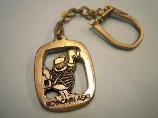 BOYACININ AŞKI MERBOLİN BOYALARI REKLAMLI METAL ANAHTARLIK 