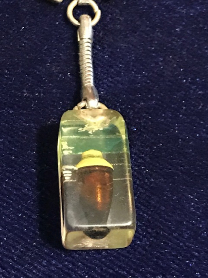 KARBON ŞEFFAF  MEŞE PALAMUDU ANAHTARLIK