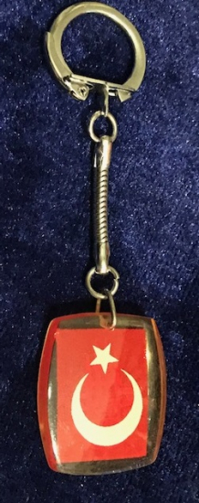 POLİ KARBON TÜRK BAYRAGI VE İSTANBUL SİMGESİ ŞEFFAF ANAHTARLIK