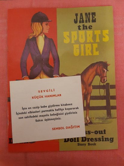 OYUNCAK GİYİM KİTABI JANE THE SPURTS GIRL PRESS OUT DOLL DRESSİNG STORY BOOK DEAN 