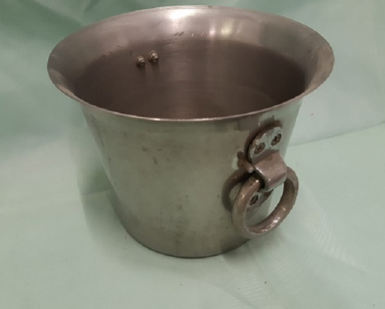 PASLANMAZ KROM CELİK KULPLU BUZ KOVASI