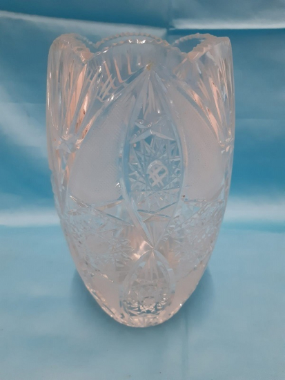 CAM KESME KRİSTALÜZERİ İŞLEME DESENLİ   VAZO 