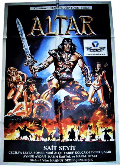 ALTAR SAİT SEYİT RENKLİ SİNEMA AFİŞ FİLM GÖSTERİMDE TANITIMINDA ASILARAK KULLANILMIŞDIR   