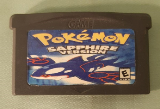 NİNTENDO GAME BOY ADVANCE CART  POKEMON SAPPHIRE VERSION AGB-002 OYUN KASEDİ USA 
