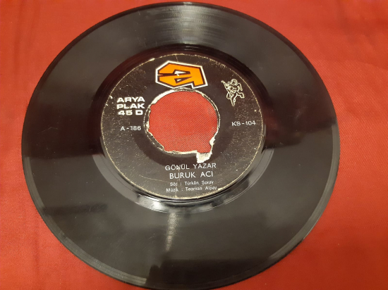 ARYA PLAK 45 D A - 186 GÖNÜL YAZAR BURUK ACI SEN BENSİZ - BEN SENSİZ 45 LİK YERLİ PLAK 