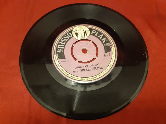 NİSSO PLAK AĞIR BAR ( MEYLE ) MEY : BİN ALİ SELMAN B UZUN HAVA ( MEYLE ) 45 LİK YERLİ PLAK 