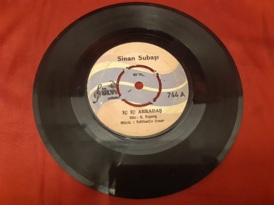 SİNAN SUBAŞI 744 A İÇ İÇ ARKADAŞ 744 B AŞKA GÜCÜM YETMİYOR 45 LİK YERLİ PLAK 