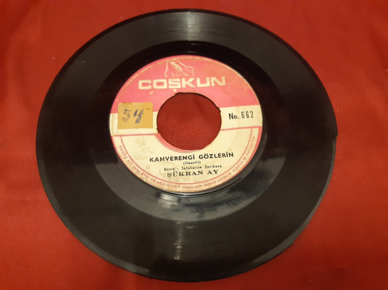 COŞKUN  ŞÜKRAN AY ALDILAR SENİ ELİMDEN   KAHVERENGİ GÖZLERİN 45 LİK YERLİ PLAK 