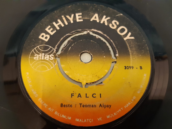 ATLAS PLAK BEHİYE AKSOY AYRILMALIYIZ ARTIK , FALCI 45 LİK YERLİ PLAK 