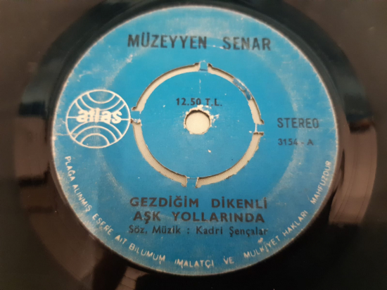 ATLAS PLAK MÜZEYYEN SENAR BURSANIN UFAK TEFEK TAŞLARI , GEZDİĞİM DİKENLİ AŞK YOLLARINDA 45 LİK YERLİ PLAK 