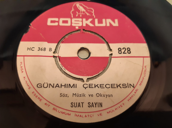 COŞKUN PLAK ARTIK SEVMİYECEĞİM , GÜNAHIMI ÇEKECEKSİN 45 LİK YERLİ PLAK 