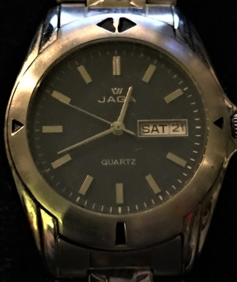 JAGA QUARZT SAFİR CAM CELİK GÖVDE VE KAYIŞ AY GÜN TAKVİMLİ