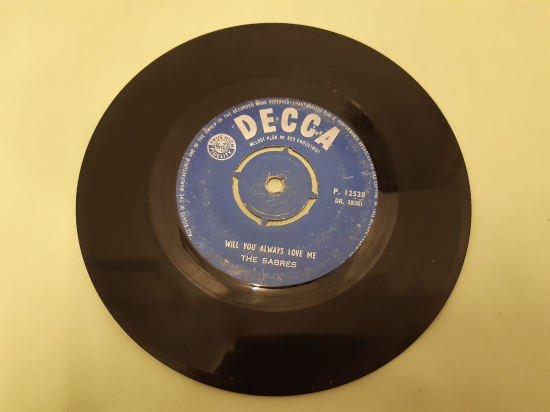 DECCA PLAK THE SABRES WILL YOU ALWAYS LOVE ME 45 LİK YABANCI PLAK 