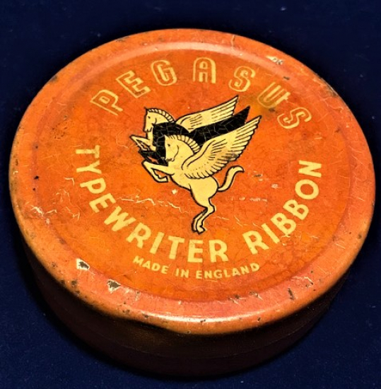 PEGASUS TYPEWRİTER RİBON DAKTİLO ŞERİDİ TENEKE KAPAKLI KUTU
