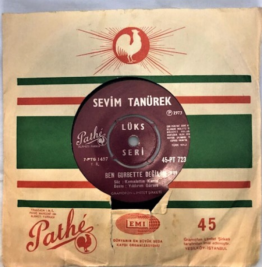 SEVİM TANÜREK BEN GÜRBETTE DEGİLİM - GÖZLERİNİ GÖZLERİMDEN AYIRMA HİÇ 45 LİK PLAK