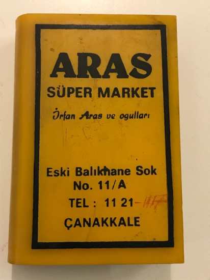 ARAS SÜPER MARKET CANAKKALE REKLAMLI MİKA BÜYÜK BOY  KİBRİT KUTUSU