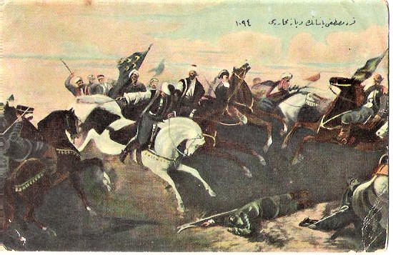 OSMALI ŞAVAS TASVİRİ ARKASI YAZILI  EDİTÖR MAX FRUCHTERMANN CONSTANTİNOPLE KARTPOSTAL