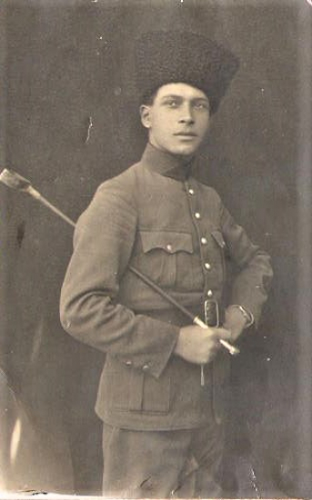 OSMANLI SUVARI ASKER FOTOĞRAFI SİYAH BEYAZ  STUDYO CEKİM 9X14