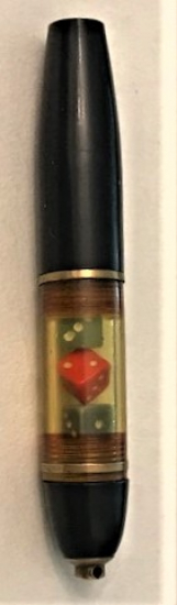 İÇERSİNDE 3 ADET RENKLİ ZAR OLAN KUMARBAZ TÜKENMEZ KALEM 