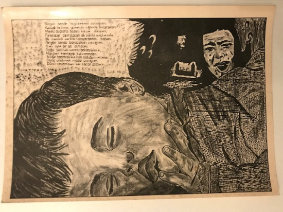 LATİF YILDIZ IN  CİZİMİ TASARIMLARIYLA YAPILIP BASILAN  MHP PROPAGANDA KARTPOSTAL 17 X 12 CM 