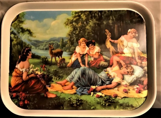 MELAMİN 1970 Lİ YILLAR TEPSİ İMSAŞ İSTANBUL MELAMİNE 25X 40 ÖLCÜLERİNDE 