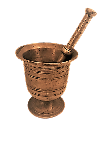 1950 YILLAR PİRİNC HAVAN ORTA BOY EL KOLLU CATLAKSIZDIR