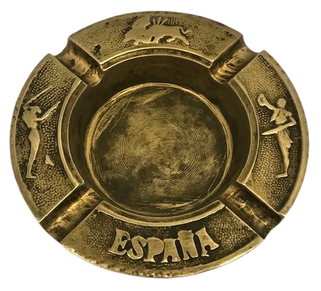 BRONZ İSPANYA ÜZERİ BOGA GÜREŞİ MATADOR ARENE TEMALI KÜL TAPLASI 