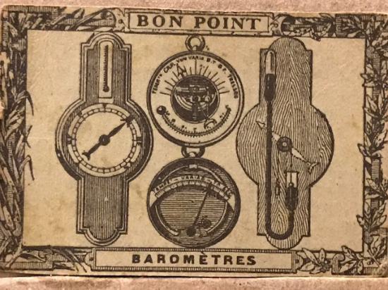 1900 YILLARDA BON POINT BAROMETRE D APARTEMENT FRANSADA OKULDA SINIFDA BAŞARI GÖSTEREN TALEBELERE VERİLEN KART 