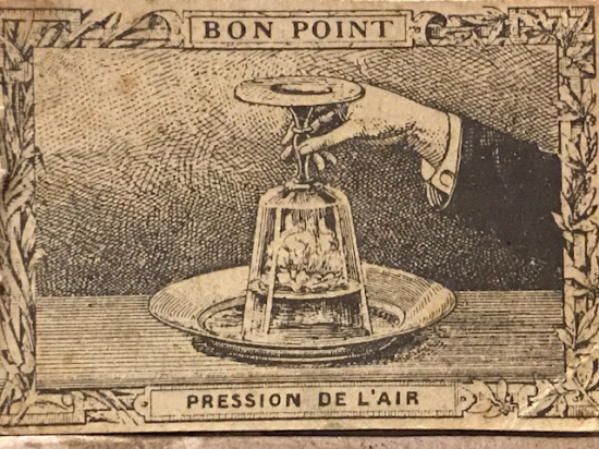 1900 YILLARDA BON POINT  PRESSION DE L AIR FRANSADA OKULDA SINIFDA BAŞARI GÖSTEREN TALEBELERE VERİLEN KART 