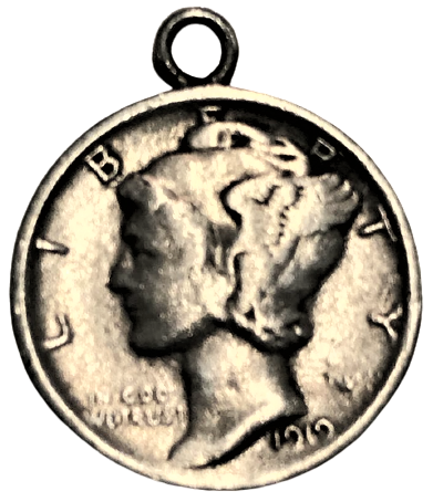  ONE DİME UNITED STATES OF AMERİCA 1919 SİLVER KULPLU