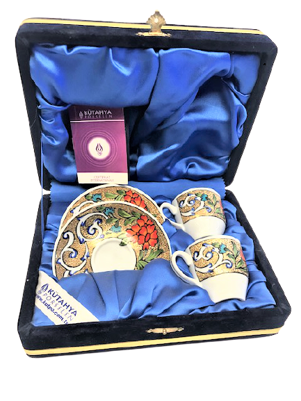 24 AYAR ALTIN KAPLAMA 2004 EL YAPIM SANATCI İMZALI OSMANLI MOTİFLERLE BEZELİ SERTİFİKALI BELGELİ 