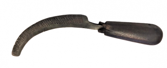 OSMANLI EL YAPIM SICAK DÖGME CELİK AHŞAP SAPLI  YAN TÖRPU 